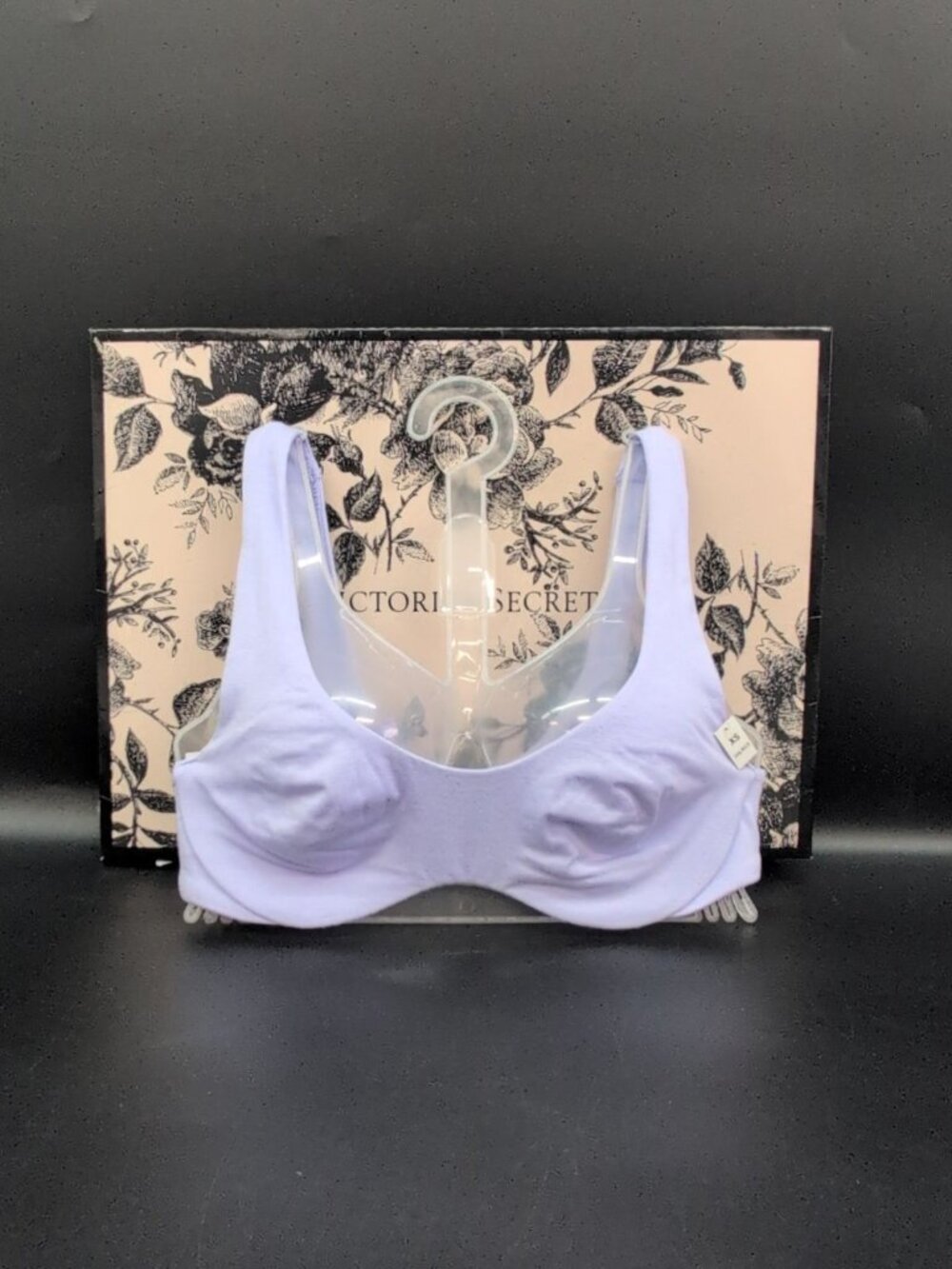 Victoria Secret Pink Bralette Cotton Unlined Scoop Bra XS Purple Cloud